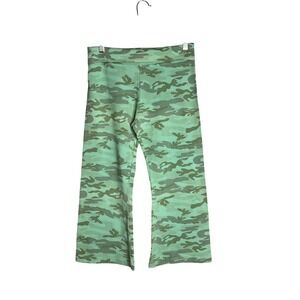 Hard Tail Crop Camo Flare Pant Size L Yoga Foldover Y2K Casual Lounge NEW